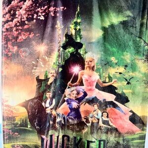 Wicked Themed Multicolor Throw Blanket